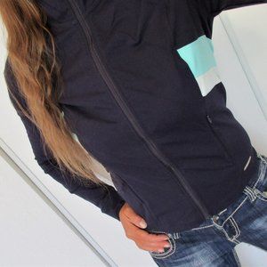 Victoria's Secret VSX Track Jacket Size Small Blue Colorblock